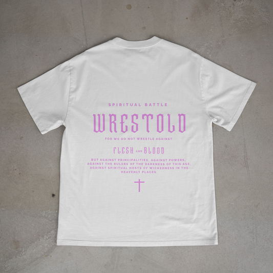 New Ephesians 6:12 White Tee