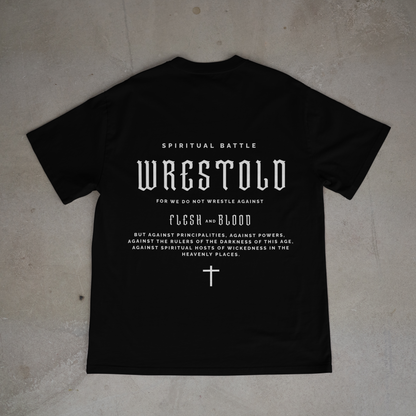 New Ephesians 6:12 Black Tee