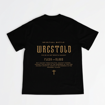 New Ephesians 6:12 Black Tee