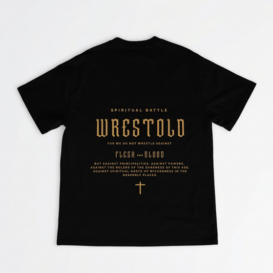 New Ephesians 6:12 Black Tee