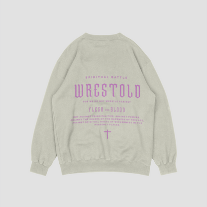 New Ephesians 6:12 Sand Sweatshirt