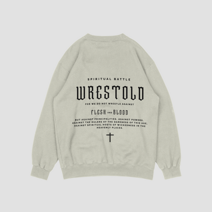 New Ephesians 6:12 Sand Sweatshirt