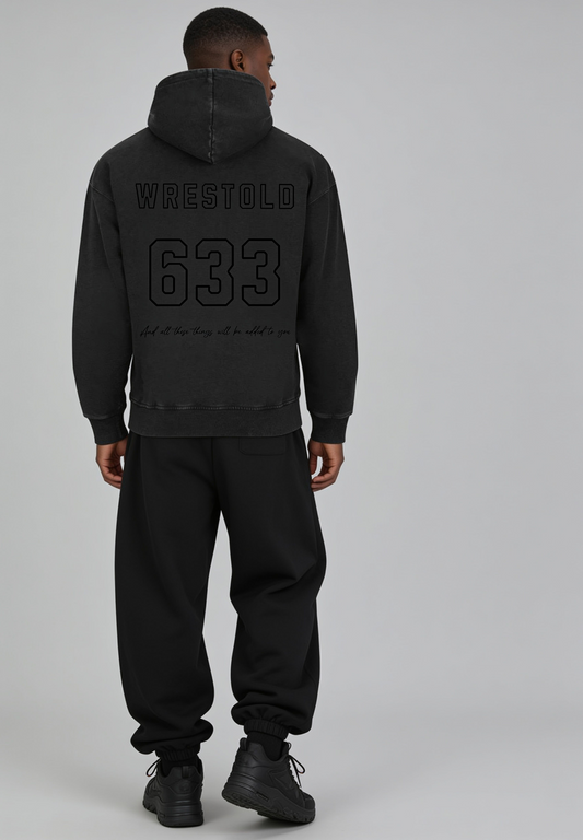 Seek First The Kingdom Hoodie acid wash / Black