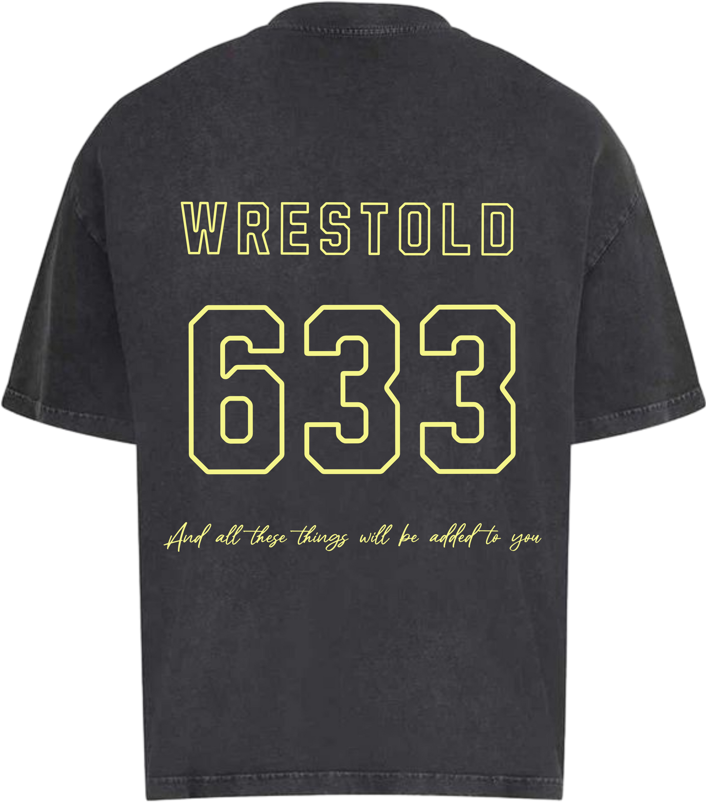Seek First The Kingdom Acid Washed Black / Yellow