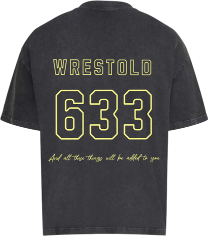 Seek First The Kingdom Acid Washed Black / Yellow