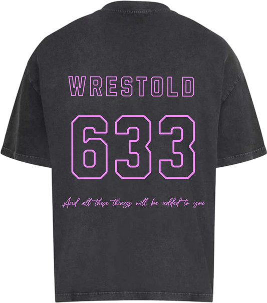 Seek First The Kingdom Acid Washed Black / Light Pink