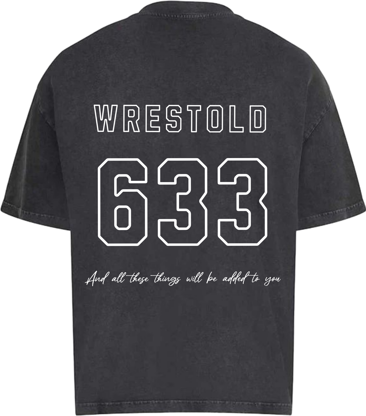 Seek First The Kingdom Acid Washed Black / White
