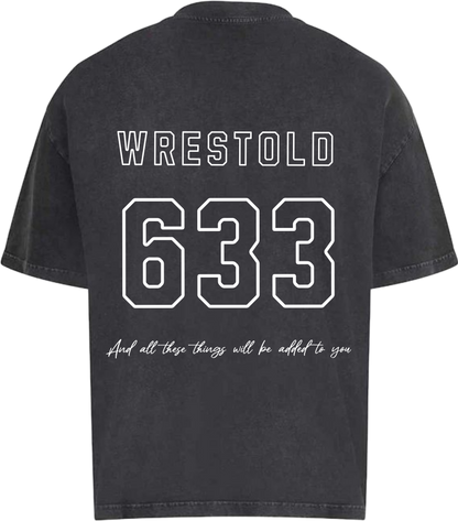 Seek First The Kingdom Acid Washed Black / White